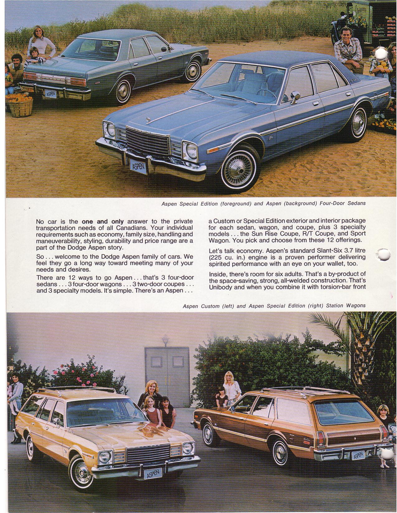 1979 Dodge Aspen Canadian Brochure Page 1